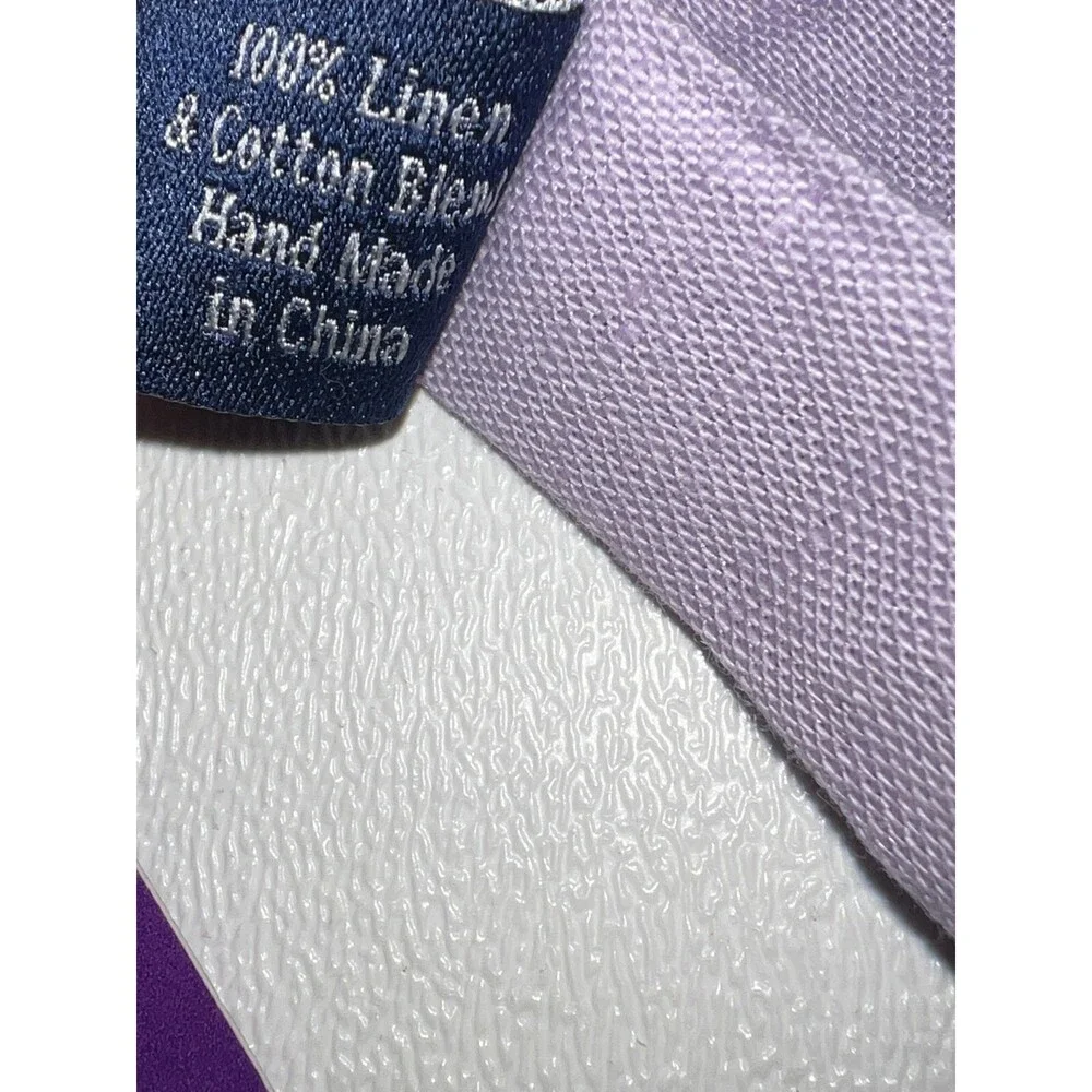 NEW Very Nice AusCufflinks Pre Tied Bow Tie Light Purple Linen & Cotton Blend